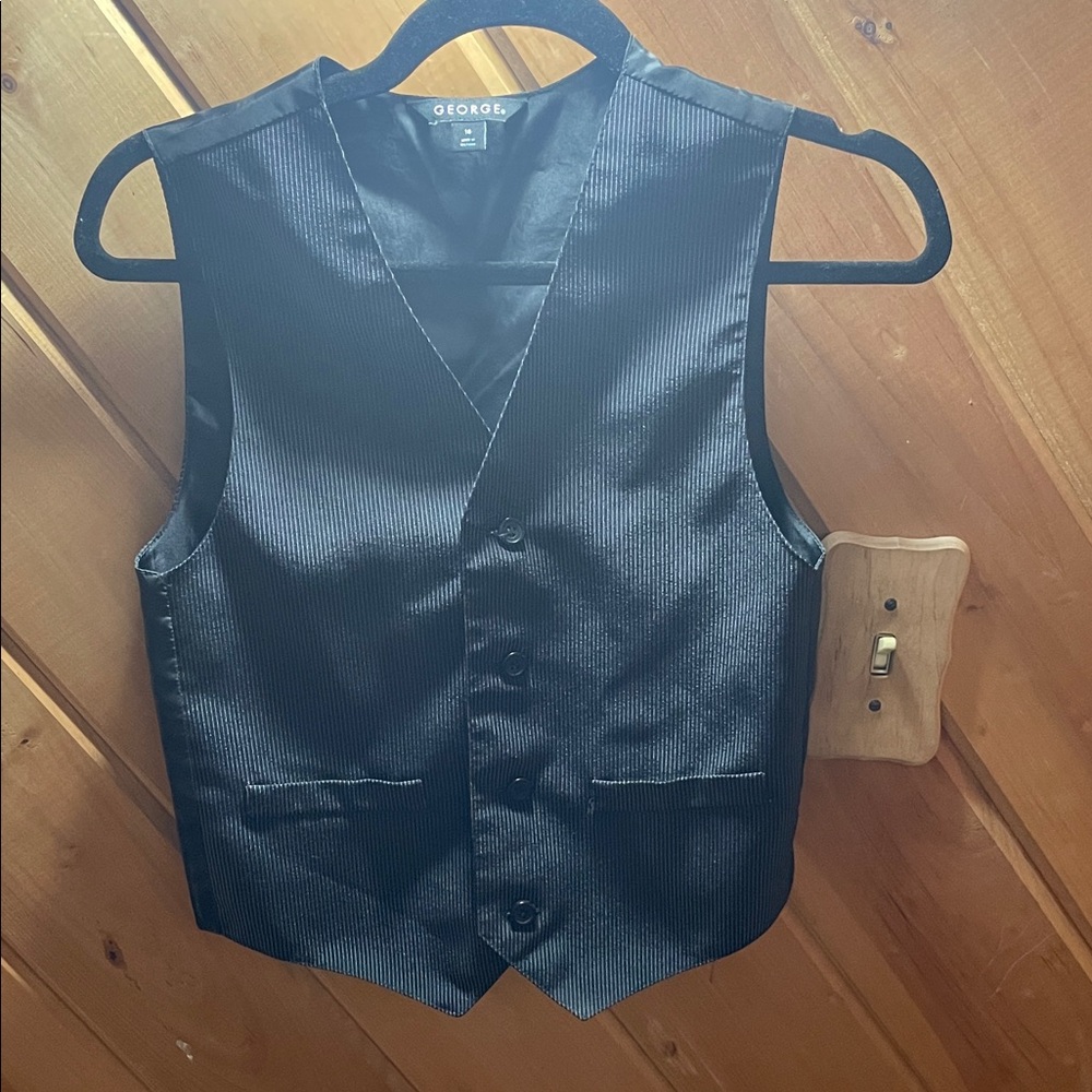 George Black Striped Vest